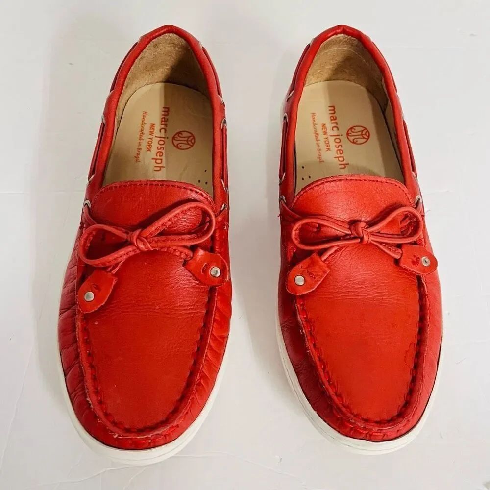 Marc Joseph Red Loafers Sz 2 GUC